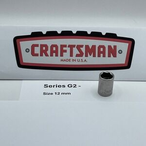 Craftsman G2 Series 12mm Socket 6 Point 1/4 Drive Made in USA 43544 Metric